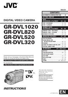 JVC GR DVL 320 manual. Camera Instructions.